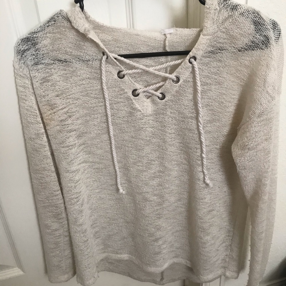 Knit Lace Up Top